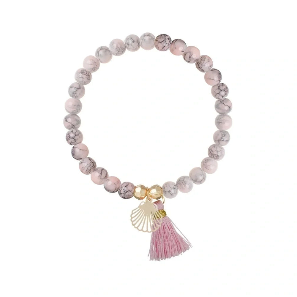 *NOLANI* 6-Pc Pink x Turtle Fashion Bracelet Set